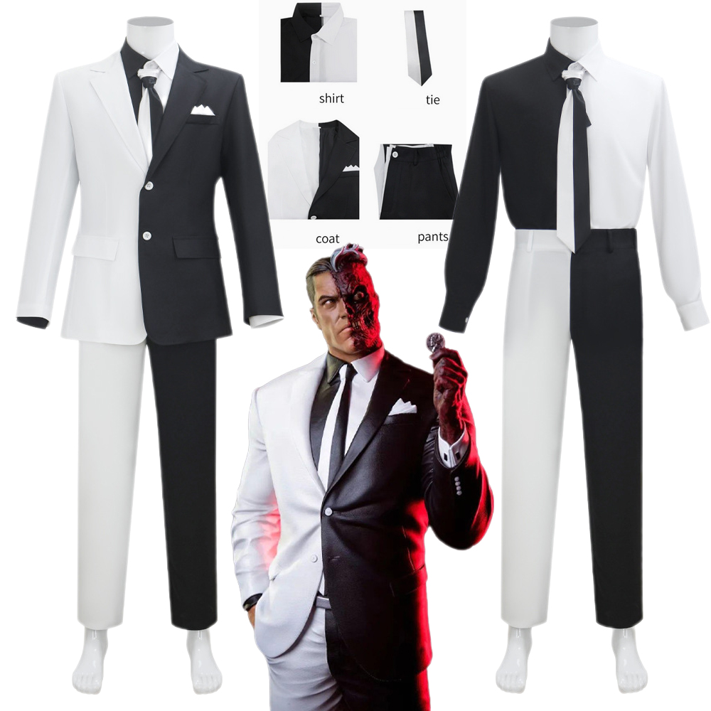 Anime Cosplay Face - Kostum Cosplay Harvey Dent Dua Wajah,