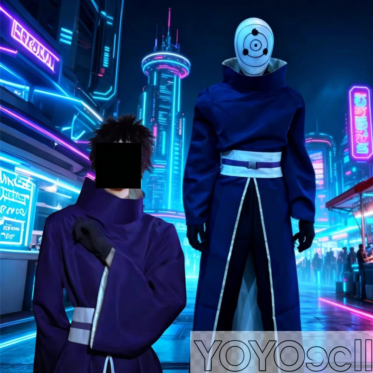 Anime Cosplay Ninja - Kostum Cosplay Obito Uchiha Anime Ninja