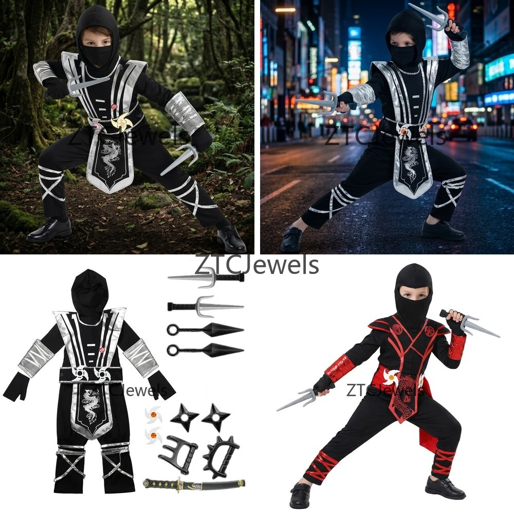 Anime Cosplay Ninja - Kostum Cosplay Naga Perak Ninja Pakaian