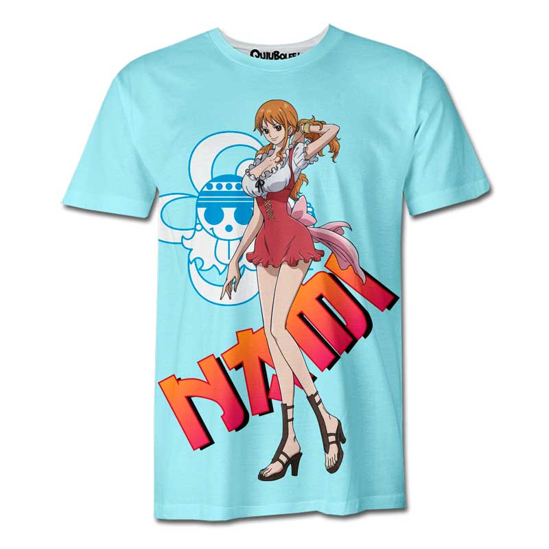 One Piece Straw Hat - Kaos One Piece Nami Straw Hat