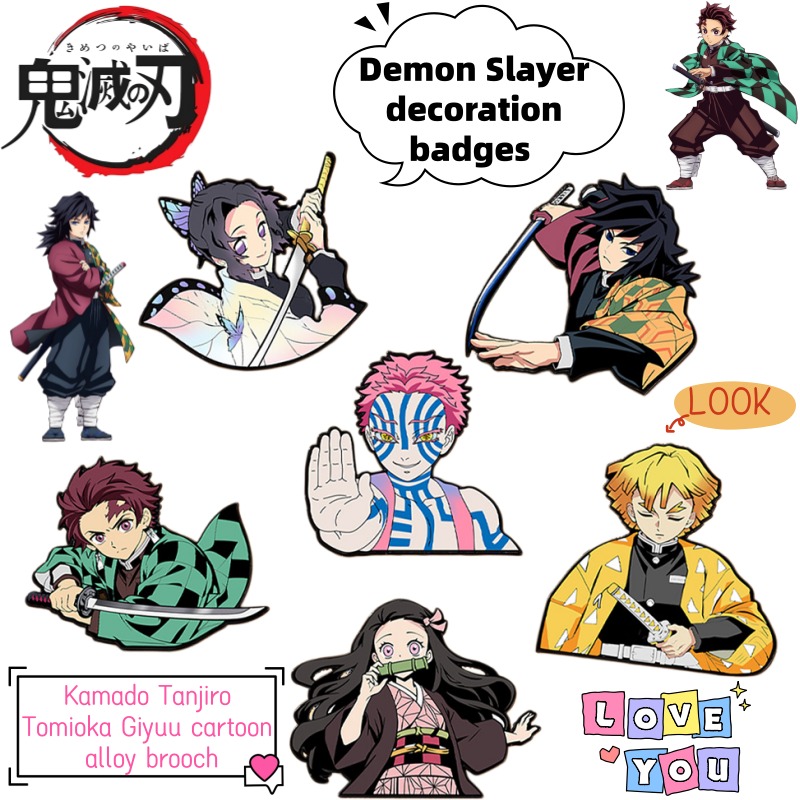 Cosplay Anime Tsunade - Pin logam imut Demon Slayer Kamado