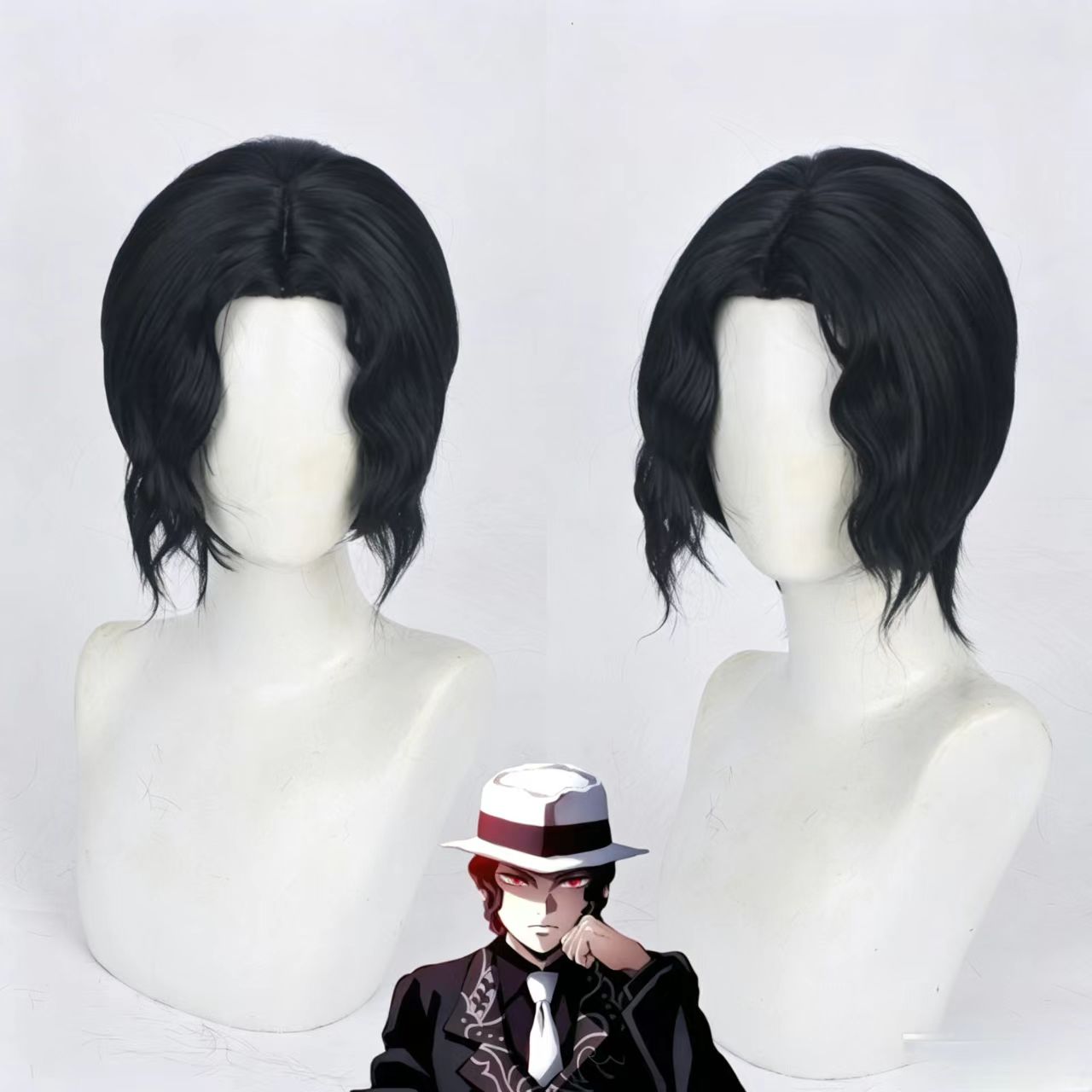 Anime Cosplay Com - Wig Cosplay Kibutsuji Muzan dan Topi