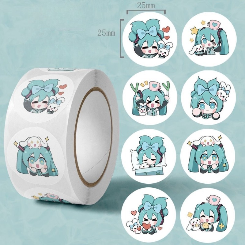 Cosplay Anime Boy - Stiker Hatsune Miku Estetik Lucu, Stiker