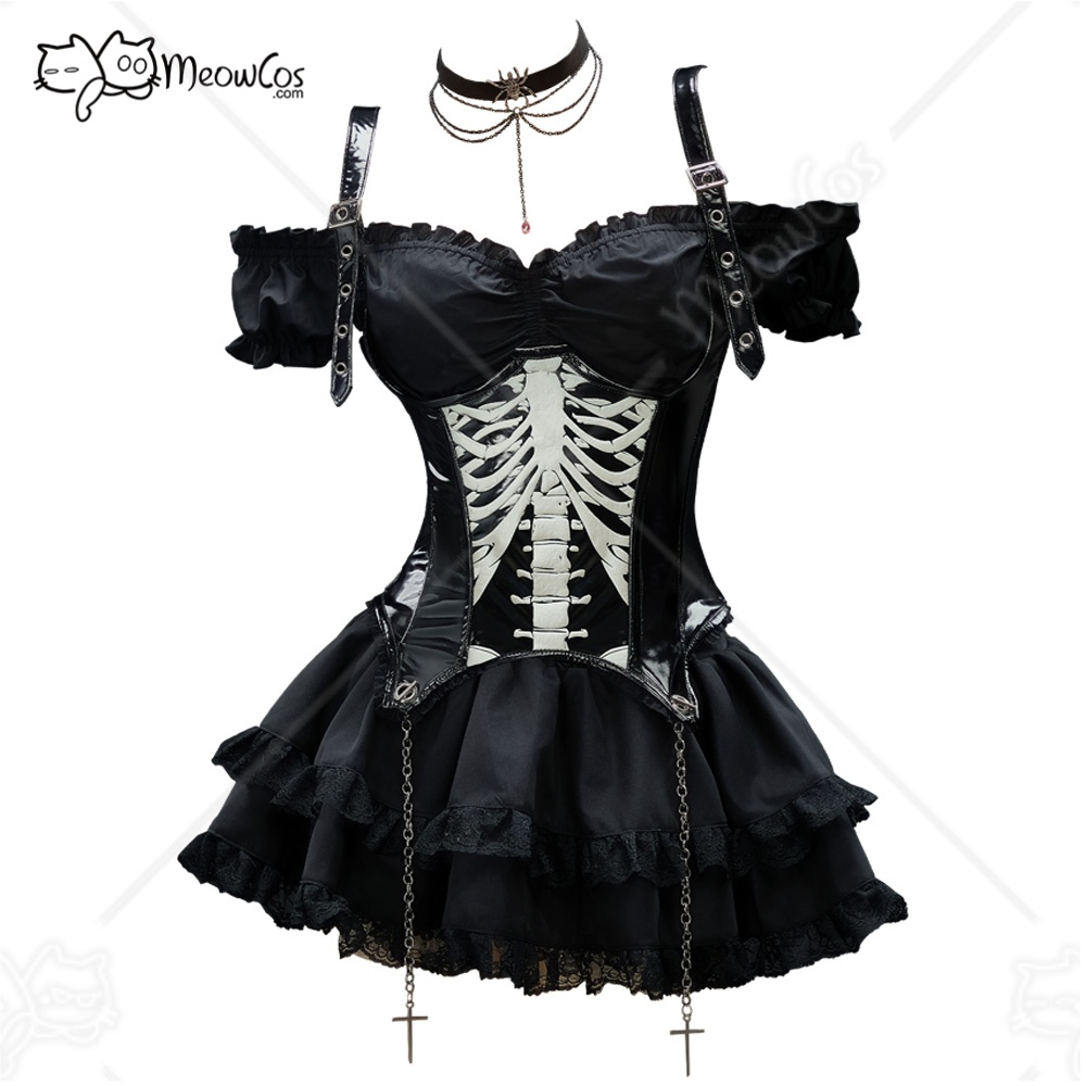 Anime Cosplay Com - Set Rok Korset Hitam Gotik MEOWCOS