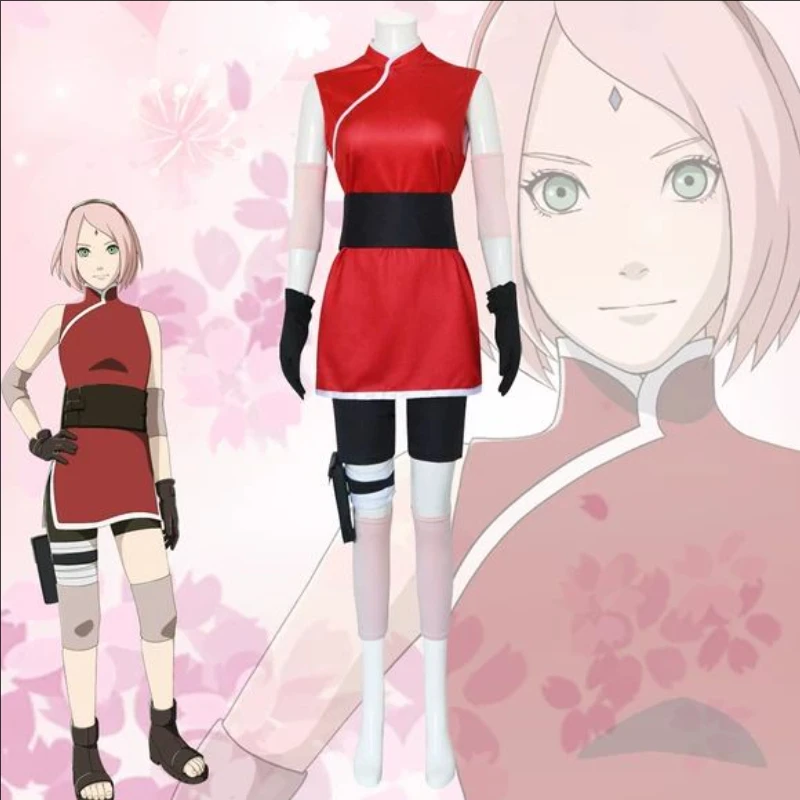 Kostum Cosplay Sakura Haruno S - Anime Cosplay Ninja ulasan dan harga