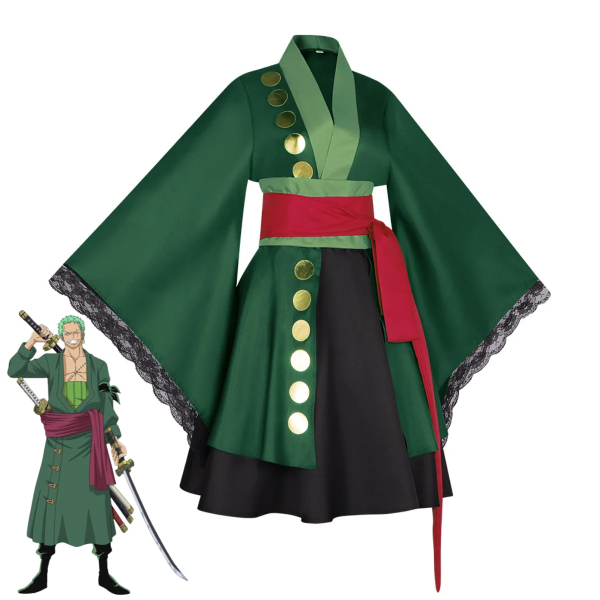 XqAnime Roronoa Zoro Kostum Co - Anime Zoro Cosplay Female ulasan dan harga