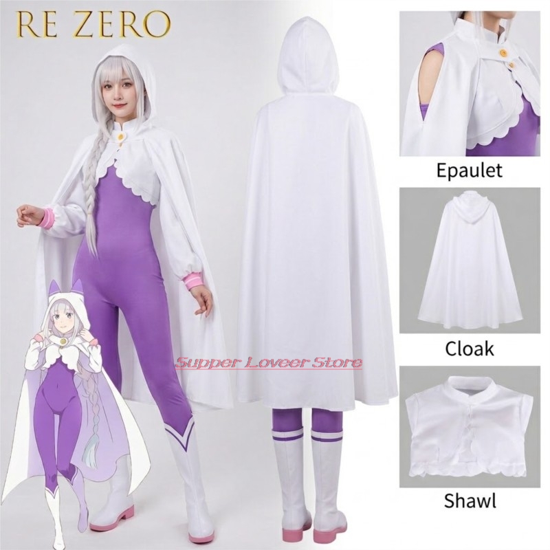 Set Kostum Cosplay Emilia Re Z - Anime Cosplay Events 2026 ulasan dan harga
