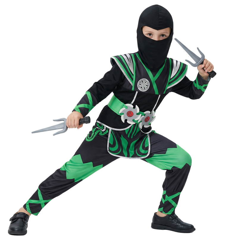 Kostum Ninja Hijau untuk Anak- - Anime Cosplay Ninja ulasan dan harga