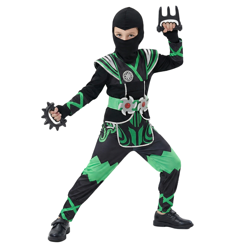 Kostum Ninja Hijau untuk Anak- - Anime Cosplay Ninja ulasan dan harga