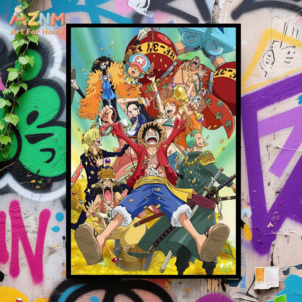 AZNM One Piece Cetak Kanvas Ta - One Piece Straw Hat ulasan dan harga