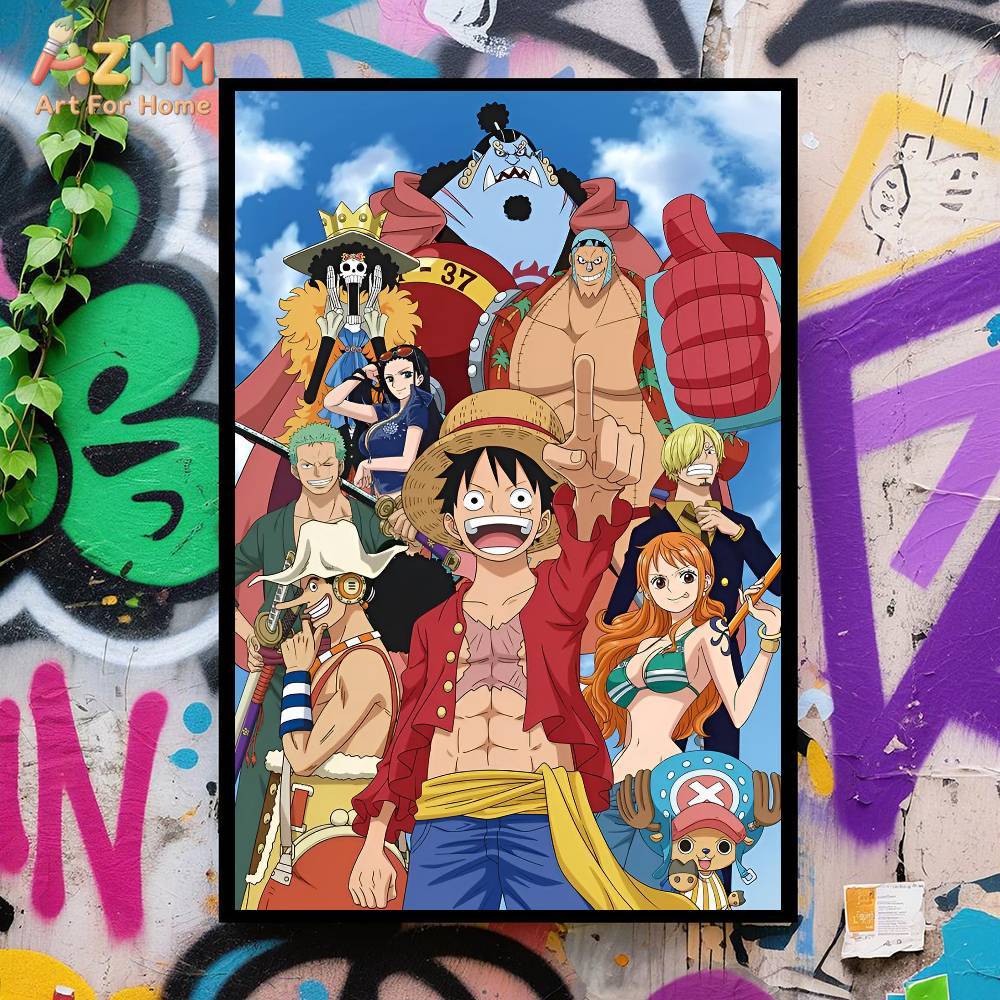 AZNM One Piece Cetak Kanvas Ta - One Piece Straw Hat ulasan dan harga