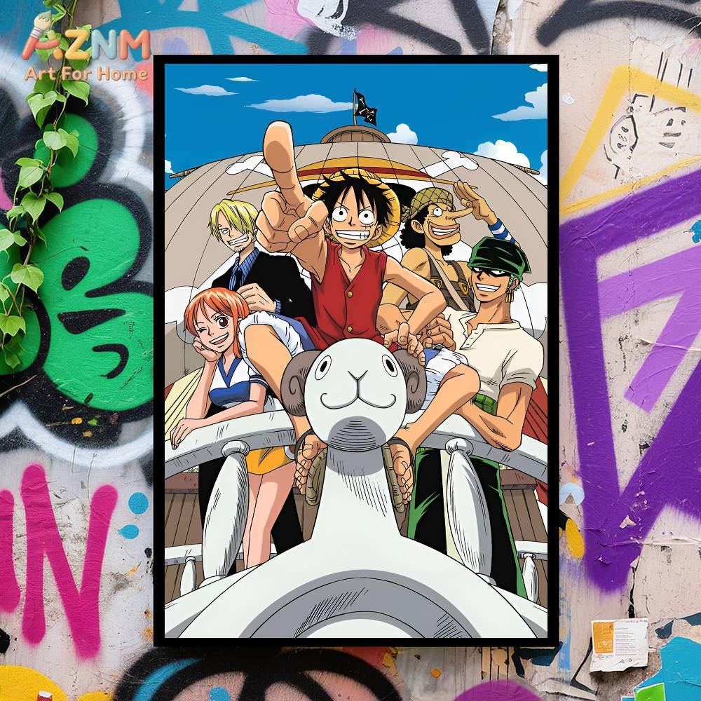 AZNM One Piece Cetak Kanvas Ta - One Piece Straw Hat ulasan dan harga