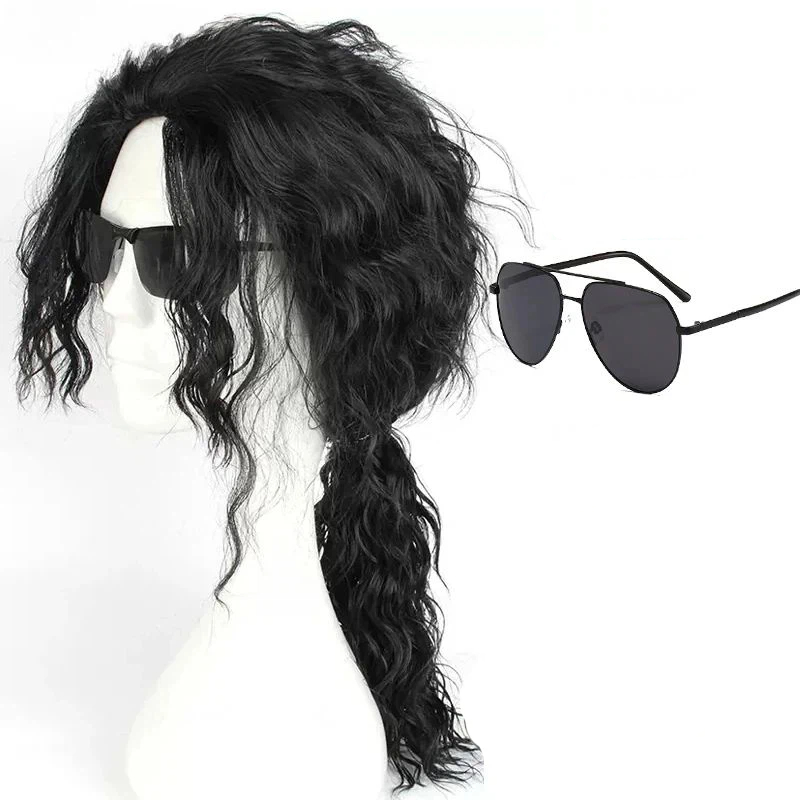 Rambut palsu hitam MJ Michael  - Anime Cosplay Com ulasan dan harga