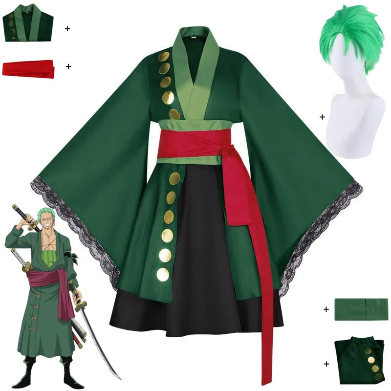Kostum Cosplay Anime Roronoa Z - Anime Zoro Cosplay Female ulasan dan harga