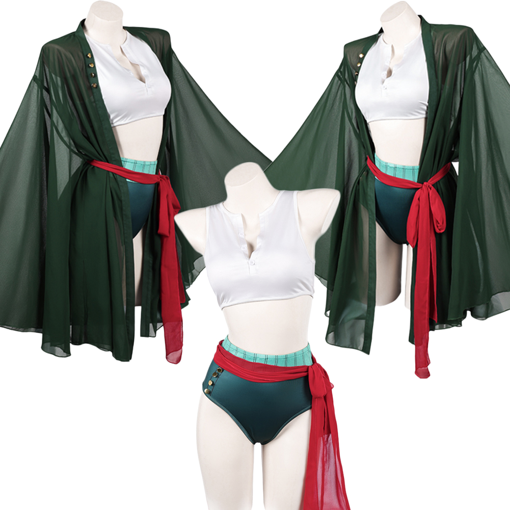 Kimono Hijau Tua Cosplay Anime - Anime Zoro Cosplay Female ulasan dan harga